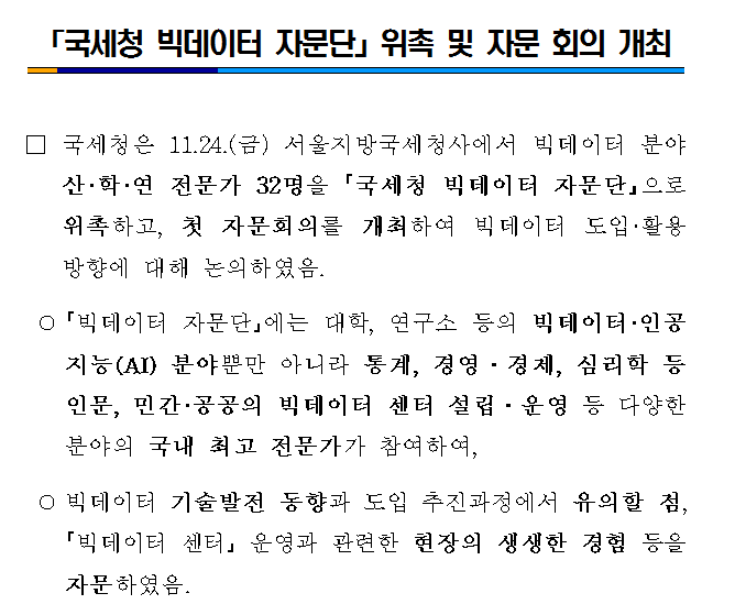 빅데이터 자문단